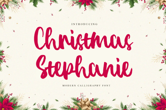 Christmas Stephanie: A Romantic Script Font for Web Headers