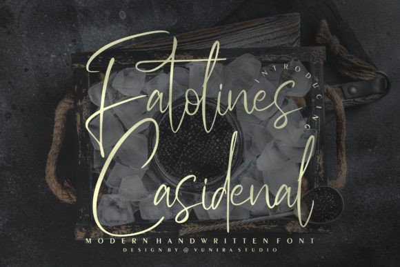 Fatolines Casidenal: A Refined Script Font for Editorial Design