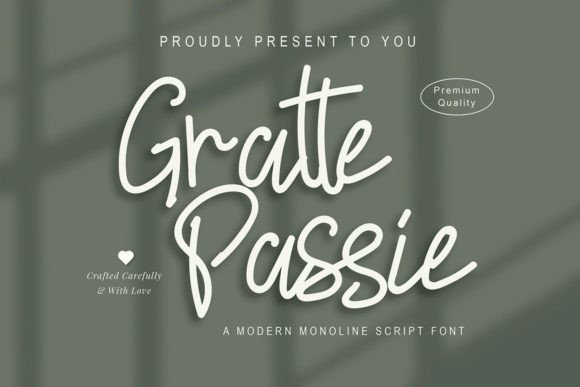 Gratte Passie: A Script Font for Elegant Branding