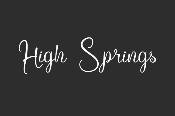 High Springs: A Free-Flowing Script Font for Branding