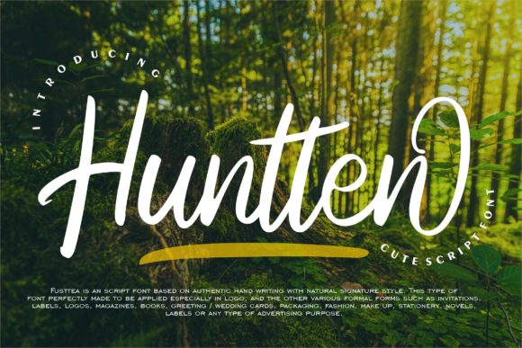 Huntten: A Playful Script Font for Modern Web Design