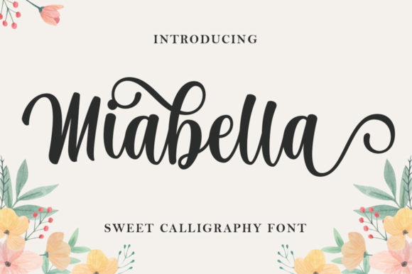 Miabella: A Refined Script Typeface for Editorial Design