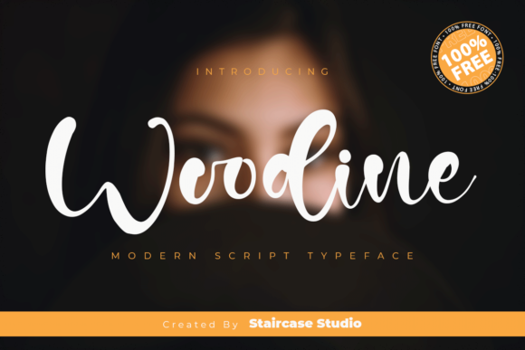 Woodine: A Flowing Script Typeface for Editorial Design